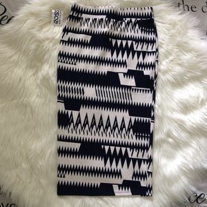 Navy Blue and White Pencil Skirt!